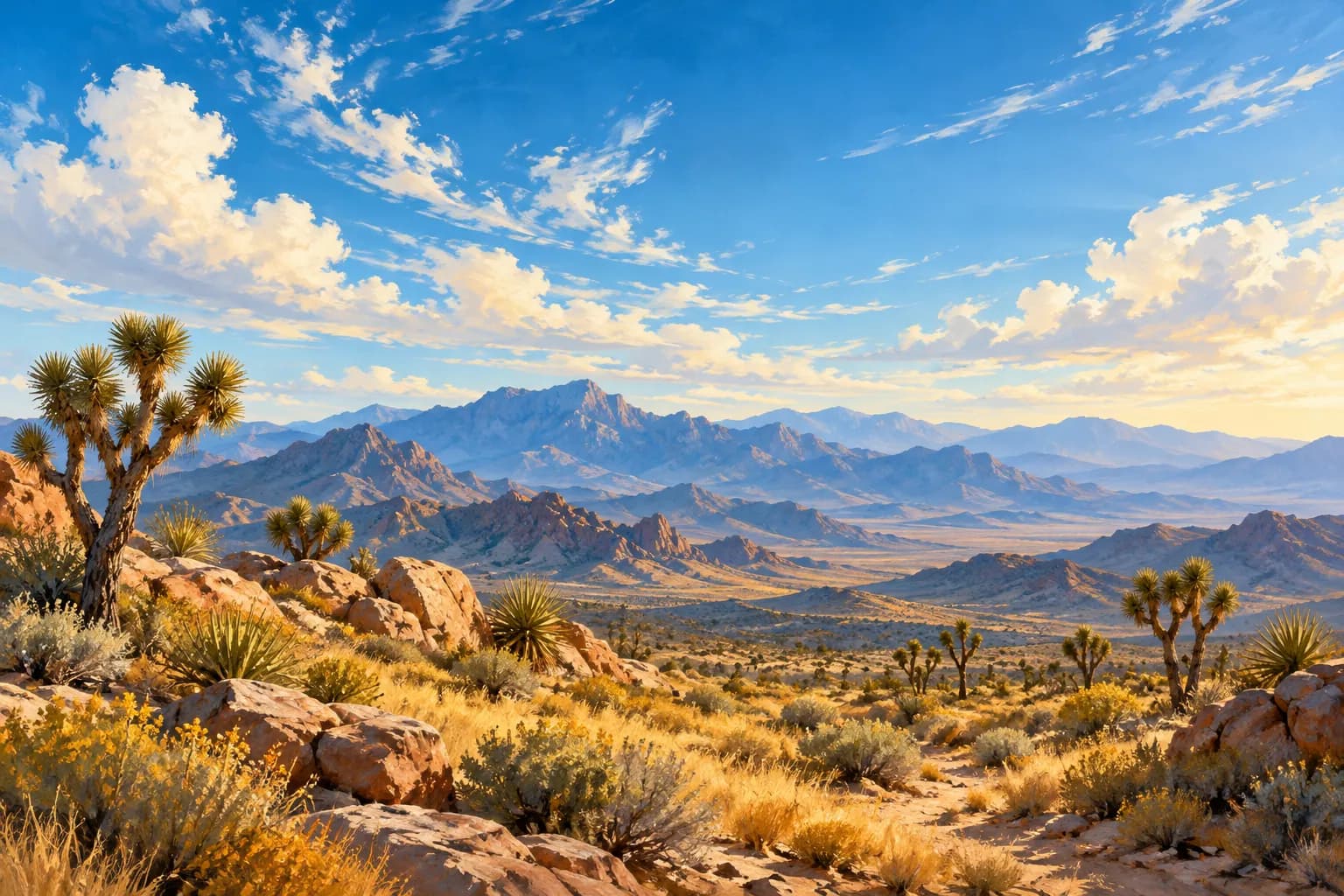 AI-generated desert landscape illustration for the Skye Canyon guide; not an actual community photograph.